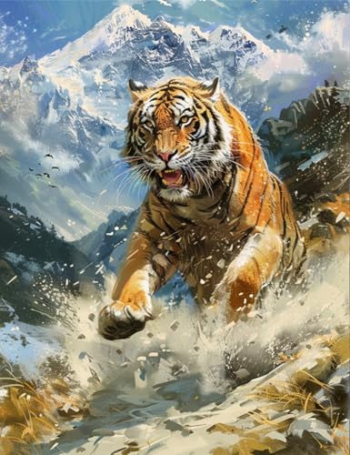 Diy Set Erwachsene Cartoon-Tiger-Tier Diamond Painting Kit Round Knüpfteppich Zum Selber Knüpfen Extra Groß Teppich Knüpfstern Set Erwachsene Vorgedruckt Tapisserie Drill 5D Paintings Art 23x35in Diy Set Erwachsene Cartoon-Tiger-Tier Diamond Painting Kit Round Knüpfteppich Zum Selber Knüpfen Extra Groß Teppich Knüpfstern Set Erwachsene Vorgedruckt Tapisserie Drill 5D Paintings Art 23x35in von AMBATTERY