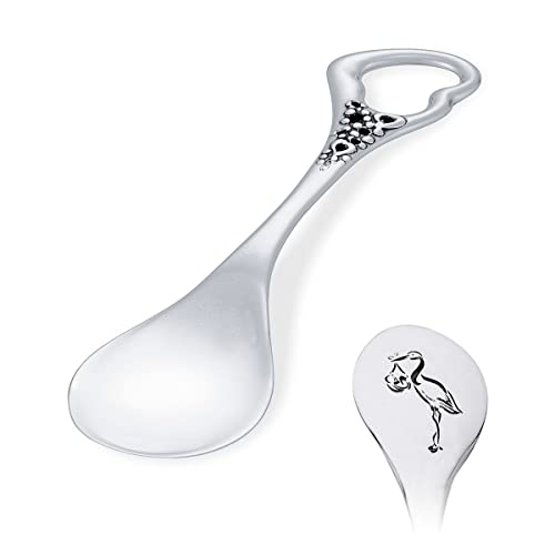 AMBEDORA Kinder Taufgeschenk Kleine Silberlöffel mit Gravur Echt Silber 925 Geschenk zur Geburt von AMBEDORA