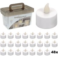 Ambiance - LED-Teelichtset - Box mit 48 Kerzen - inkl. Batterien von AMBIANCE