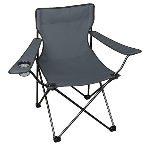 Ambientehome Faltstuhl Relaxstuhl Anglerstuhl Campingstuhl, grau von AMBIENTE HOME