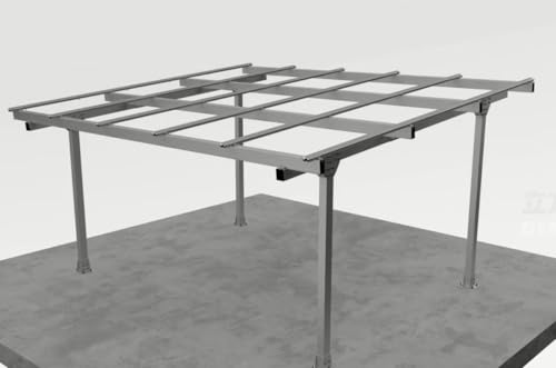 Doppelcarport Carport Gestell für 2 Autos mit Dachverkleidung + Regenrinne, Silber Doppelcarport Carport Gestell für 2 Autos mit Dachverkleidung + Regenrinne, Silber von AMBIENTE HOME