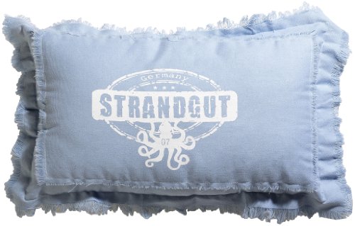 Java Exclusiv 68389 Strandgut07 Kissen 50 x 30 cm, wasserabweisend, hellblau von AMBIENTE HOME