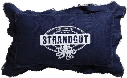 Java Exclusiv 68391 Strandgut07 Kissen 50 x 30 cm, wasserabweisend, dunkelblau von AMBIENTE HOME