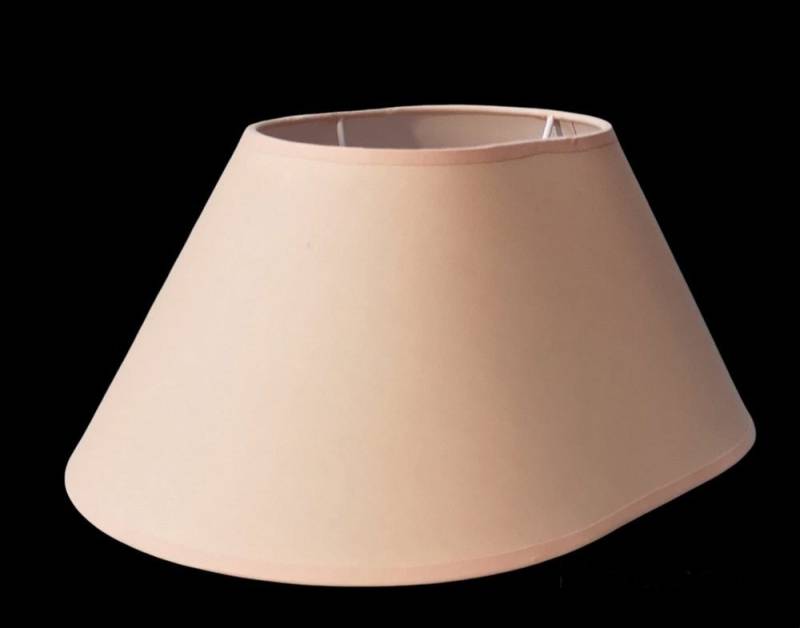 AMBIENTE-LEBENSART.DE Lampenschirm Lampenschirm oval Apricot Classic konische Form Ø 38cm von AMBIENTE-LEBENSART.DE
