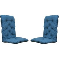 Ambientehome - 2er Set Auflagen Sitzkissen Sitzpolster Hochlehner, 120x50x8 cm blau/grau Ambientehome - 2er Set Auflagen Sitzkissen Sitzpolster Hochlehner, 120x50x8 cm blau/grau von AMBIENTEHOME
