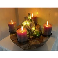 Teak Adventskranz ca. 20-25 cm, Dekoschale, Adventsdeko, Adventsgesteck, Weihnachtsdeko inkl. 4 stabile Kerzenpicks Teak Adventskranz ca. 20-25 cm, Dekoschale, Adventsdeko, Adventsgesteck, Weihnachtsdeko inkl. 4 stabile Kerzenpicks von AMBIENTEHOME