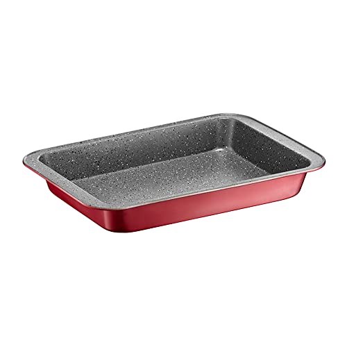 AMBITION Backblech Kuchenform 36 x 23 x 4,5 cm Cherry Antihaft-Backblech Auflaufform Carbonstahl Kuchenblech mit hohem Rand Backofen rechteckig, Anthrazit. Rot AMBITION Backblech Kuchenform 36 x 23 x 4,5 cm Cherry Antihaft-Backblech Auflaufform Carbonstahl Kuchenblech mit hohem Rand Backofen rechteckig, Anthrazit. Rot von AMBITION