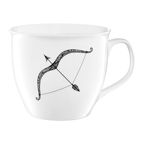 AMBITION Becher Zodiac 550 ml Porzellan 11 x 14,5 x 9,5 cm Kaffeebecher Kaffeetasse Tasse Sternzeichen von AMBITION