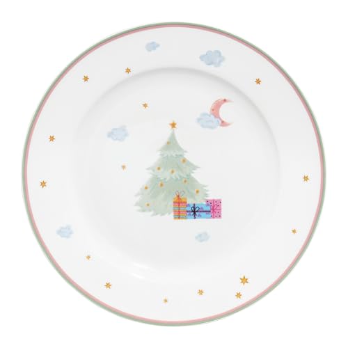 AMBITION Dessertteller Weihnachten 19 cm Ballett Porzellan Teller Weihnachtsbaum Spülmaschine & Mikrowelle von AMBITION