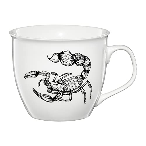 AMBITION Becher Zodiac 550 ml Porzellan 11 x 14,5 x 9,5 cm Kaffeebecher Kaffeetasse Tasse Sternzeichen von AMBITION