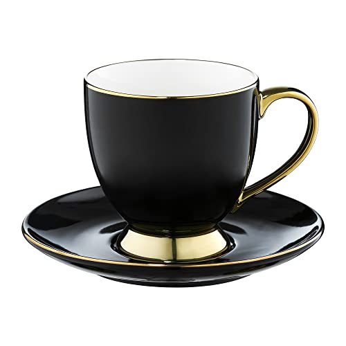 AMBITION Tasse mit Untertasse gold 220 ml Royal Porzellantasse für Kaffee Tee Cappuccino Geschenkidee AMBITION Tasse mit Untertasse gold 220 ml Royal Porzellantasse für Kaffee Tee Cappuccino Geschenkidee von AMBITION