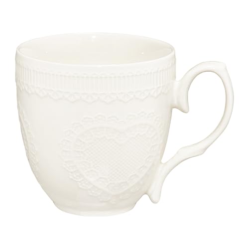 AMBITION Kaffeetasse Porzellan weiß 350 ml Galactic Becher mit Herzen Spülmaschine & Mikrowelle von AMBITION