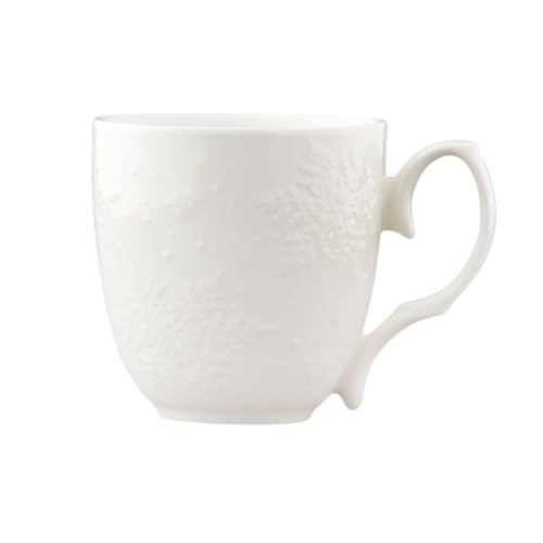 AMBITION Kaffeetasse Porzellan weiß 350 ml Galactic Becher mit Schneeflocken Spülmaschine & Mikrowelle von AMBITION
