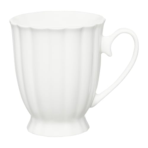 AMBITION Kaffeetasse mit Fuß 310 ml Curly Porzellantasse Vintage Spülmaschine & Mikrowelle 1 Stück von AMBITION