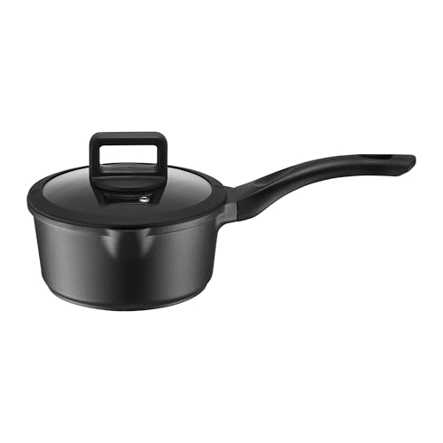 AMBITION Kasserolle mit Deckel Aluguss 18 cm Enzo 1,8 l alle Herdarten Ausgießer antihaft Backofen & Spülmaschine von AMBITION