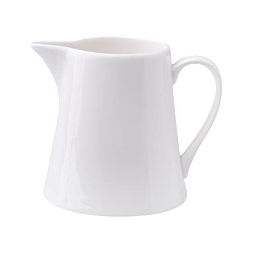 AMBITION Milchkrug WELLE/KUBIKO Milchbecher Milchkännchen Milchtasse Fassungsvermögen 200 ml Nutzvolumen 100 ml Porzellan Weiß von AMBITION
