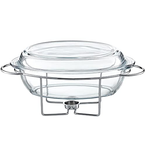 AMBITION Speisewärmer aus Glas mit Vorwärmer Hitzebeständiges Gefäß Saule 4,5 L von AMBITION