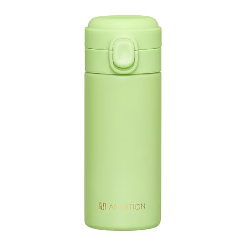 AMBITION Thermobecher Kaffee to go 340 ml Alice Isolierbecher Edelstahl Klappverschlusssystem dicht grün von AMBITION