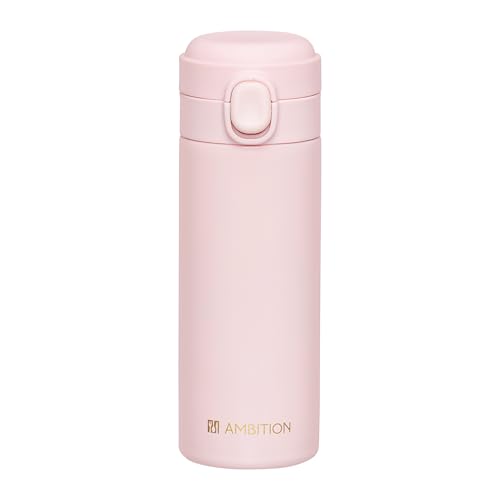 AMBITION Thermobecher Kaffee to go 390 ml Alice Isolierbecher Edelstahl Klappverschlusssystem dicht rosa von AMBITION