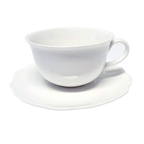 Ambition 61172 Kaffeeservice Grace 12-TLG. Weiß Tassen Untertassen Tassenset Geschirrset Kaffeeset Porzellan modern elegant von AMBITION
