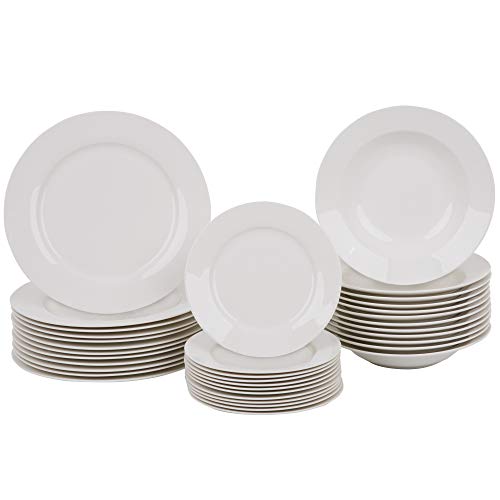 Ambition Geschirrservice Aura White 36-teilig Porzellan 12 Personen für Mikrowelle Weiß Geschirrset Teller Set Ambition Geschirrservice Aura White 36-teilig Porzellan 12 Personen für Mikrowelle Weiß Geschirrset Teller Set von AMBITION