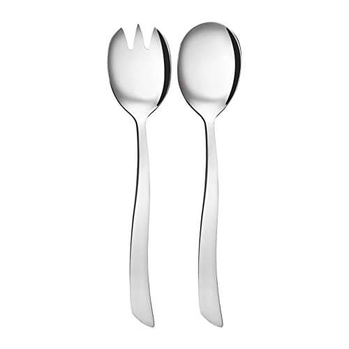 Ambition Salatbesteck Set 2-teilig, Edelstahl 18/10 (Wave, 19 cm) von AMBITION