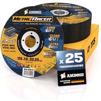 Amboss Werkzeuge - 25x Amboss Metal Racer Trennscheibe Ø115 mm - 1 mm - 22.23 mm von AMBOSS WERKZEUGE