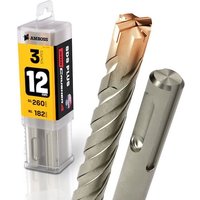 3x Bohrer SDS Plus Schaft - Ø:12 mm - GL: 260 mm von AMBOSS WERKZEUGE