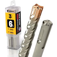 3x Bohrer SDS Plus Schaft - Ø:6 mm - GL: 210 mm von AMBOSS WERKZEUGE
