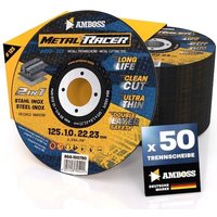 Amboss Werkzeuge - 50x Amboss Metal Racer Trennscheibe Ø125 mm - 1 mm - 22.23 mm von AMBOSS WERKZEUGE