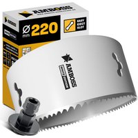 Amboss Werkzeuge - hss M42 Amboss Lochsäge ø 220 mm (mit Adapter) von AMBOSS WERKZEUGE