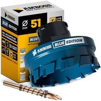 Amboss Werkzeuge - hm Flachschnitt Lochsäge blue edition 51 mm - mit Adapter von AMBOSS WERKZEUGE