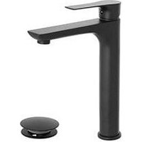 Hoher Einhebel-Waschtischmischer in Schwarz mit Clic/Clac-Ablaufgarnitur Hoher Einhebel-Waschtischmischer in Schwarz mit Clic/Clac-Ablaufgarnitur von AMBRA BATHROOM