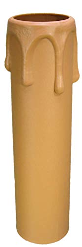 AMBROS - Kristall E14 Fassunghülse ~ Kerzenhülse 85mm Kunststoff Beige ~ Creme Ø 24/26mm von AMBROS - Kristall