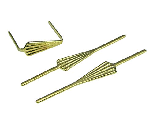 100x Kristall Verbinder 'Pfeil' Klammer 13mm Messing ~ Kronleuchter Lüster von AMBROS - Kristall