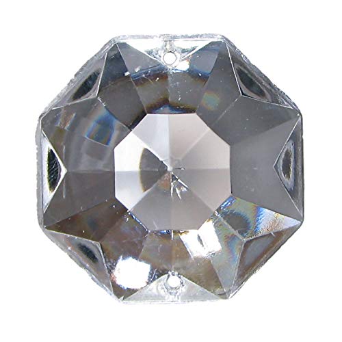 25x Antik Kristall Octagon ~ Koppe 18mm 2 Loch Crystal ~ Kronleuchter Lüster von AMBROS - Kristall