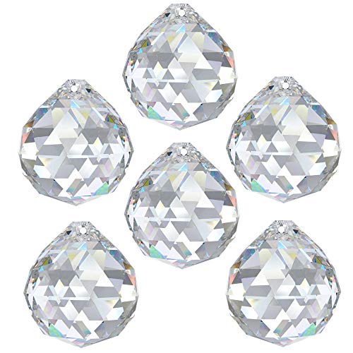 AMBROS - Kristall 6x Regenbogenkristallkugel Durchmesser 30 mm Kristall 30 PbO ~ Kronleuchter Feng Shui von AMBROS - Kristall