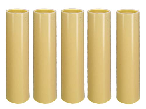 AMBROS - Kristall 5X E14 Fassunghülse ~ Kerzenhülse 100mm Kunststoff Champagner ~ Elfenbein Ø 24/26mm von AMBROS - Kristall