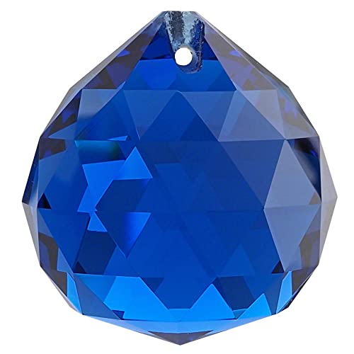 Kristall Kugel Ø 20mm Saphier ~ Blau K9 ~ Feng Shui Suncatcher von AMBROS - Kristall