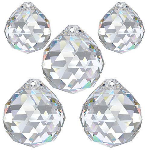 Regenbogenkristall 5 TLG. Kugelset 30mm & 40mm Crystal 30% PbO ~ Feng Shui Suncatcher von AMBROS - Kristall