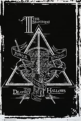 HARRY POTTER Maxiposter, holz, Deathly Hallows Graphic, 61 x 91,5 cm von GB eye