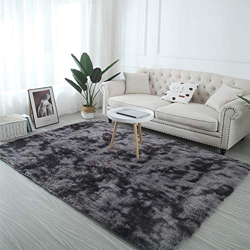 AMCER Teppich 110x150cm, Langflor Teppiche, Flauschig Weiche Waschbarer, Für Wohnzimmer flauschig Bettvorleger Schlafzimmer Outdoor - Grau AMCER Teppich 110x150cm, Langflor Teppiche, Flauschig Weiche Waschbarer, Für Wohnzimmer flauschig Bettvorleger Schlafzimmer Outdoor - Grau von AMCER