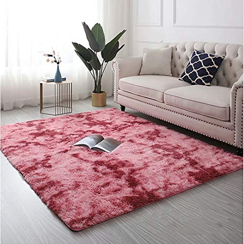 AMCER Teppich Modern, Langflor Teppiche Modern, Trendig Robust Qualität Strapazierfähig, für Schlafzimmer Sofa Boden Home Decorator - Rot 50x100cm von AMCER