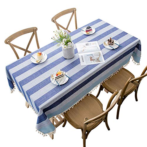 AMCER Tischdecke Rechteckige 60x80cm, Table Covers, mit Quaste Edge, Staubdichte, ideal für Party, Catering, Geburtstag - Blau A AMCER Tischdecke Rechteckige 60x80cm, Table Covers, mit Quaste Edge, Staubdichte, ideal für Party, Catering, Geburtstag - Blau A von AMCER