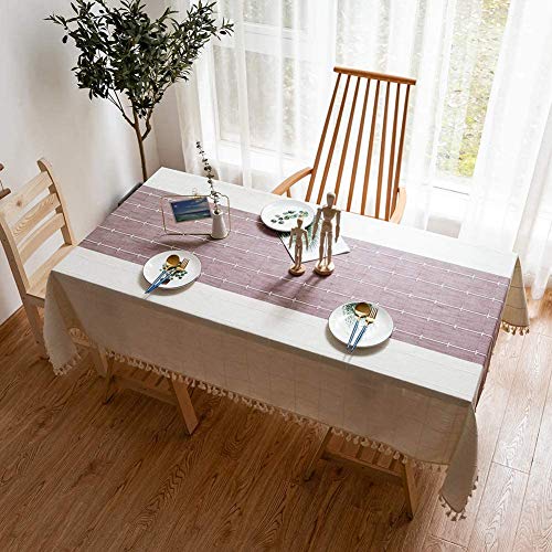 AMCER Tischwäsche 140x260cm, Stoff Tischwäsche, Schmutzabweisend Ölbeständig Schimmelbeständig Anti Fading, Für Home Küche,Esszimmer,Hof - Rot AMCER Tischwäsche 140x260cm, Stoff Tischwäsche, Schmutzabweisend Ölbeständig Schimmelbeständig Anti Fading, Für Home Küche,Esszimmer,Hof - Rot von AMCER