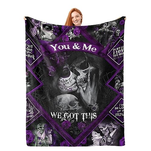 AMCYT Skull Blanket Halloween Skull Pumpkin Bat cat Soft Cuddly Blanket Flannel Fleece Blanket Gift Blanket Super Cozy and Comfy for All Seasons for Kids Teen Boys Girls (A1,150x200cm) von AMCYT