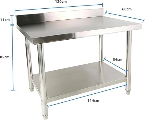 AMDBRAIL 120x85x60cm mit Aufkantung -Edelstahl Küche Arbeitstisch Tisch Verstellbare für Lebensmittelzubereitung Küche & Ablagefläche Multifunktionale Gastro Zubereitungstisch Grilltisch AMDBRAIL 120x85x60cm mit Aufkantung -Edelstahl Küche Arbeitstisch Tisch Verstellbare für Lebensmittelzubereitung Küche & Ablagefläche Multifunktionale Gastro Zubereitungstisch Grilltisch von AMDBRAIL