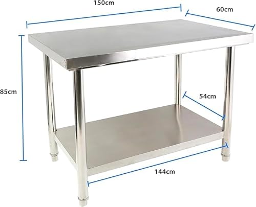 AMDBRAIL 150x85x60cm Ohne Aufkantung -Edelstahl Küche Arbeitstisch Tisch Verstellbare für Lebensmittelzubereitung Küche & Ablagefläche Multifunktionale Gastro Zubereitungstisch Grilltisch AMDBRAIL 150x85x60cm Ohne Aufkantung -Edelstahl Küche Arbeitstisch Tisch Verstellbare für Lebensmittelzubereitung Küche & Ablagefläche Multifunktionale Gastro Zubereitungstisch Grilltisch von AMDBRAIL