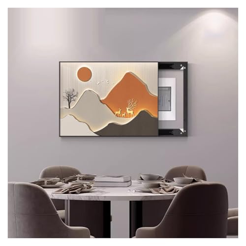 Stromzähler Box Dekoration Verstecken Gemälde Abdeckung Dekorative Elektrische Box Abdeckung Stromzählerkasten Dekorative Malerei AMDWZY(A,55x45cm) von AMDWZY