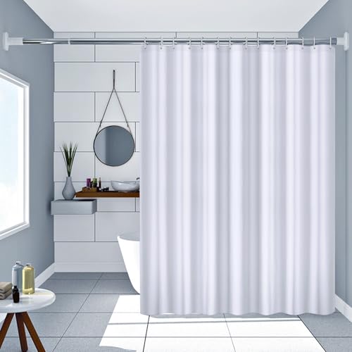 AMDXD Duschvorhang Waffel, Textil Anti-schimmel Wasserdicht Waschbar Badvorhang aus Polyester Stoff Weiße Waffel 100x200cm mit Duschvorhangringen AMDXD Duschvorhang Waffel, Textil Anti-schimmel Wasserdicht Waschbar Badvorhang aus Polyester Stoff Weiße Waffel 100x200cm mit Duschvorhangringen von AMDXD